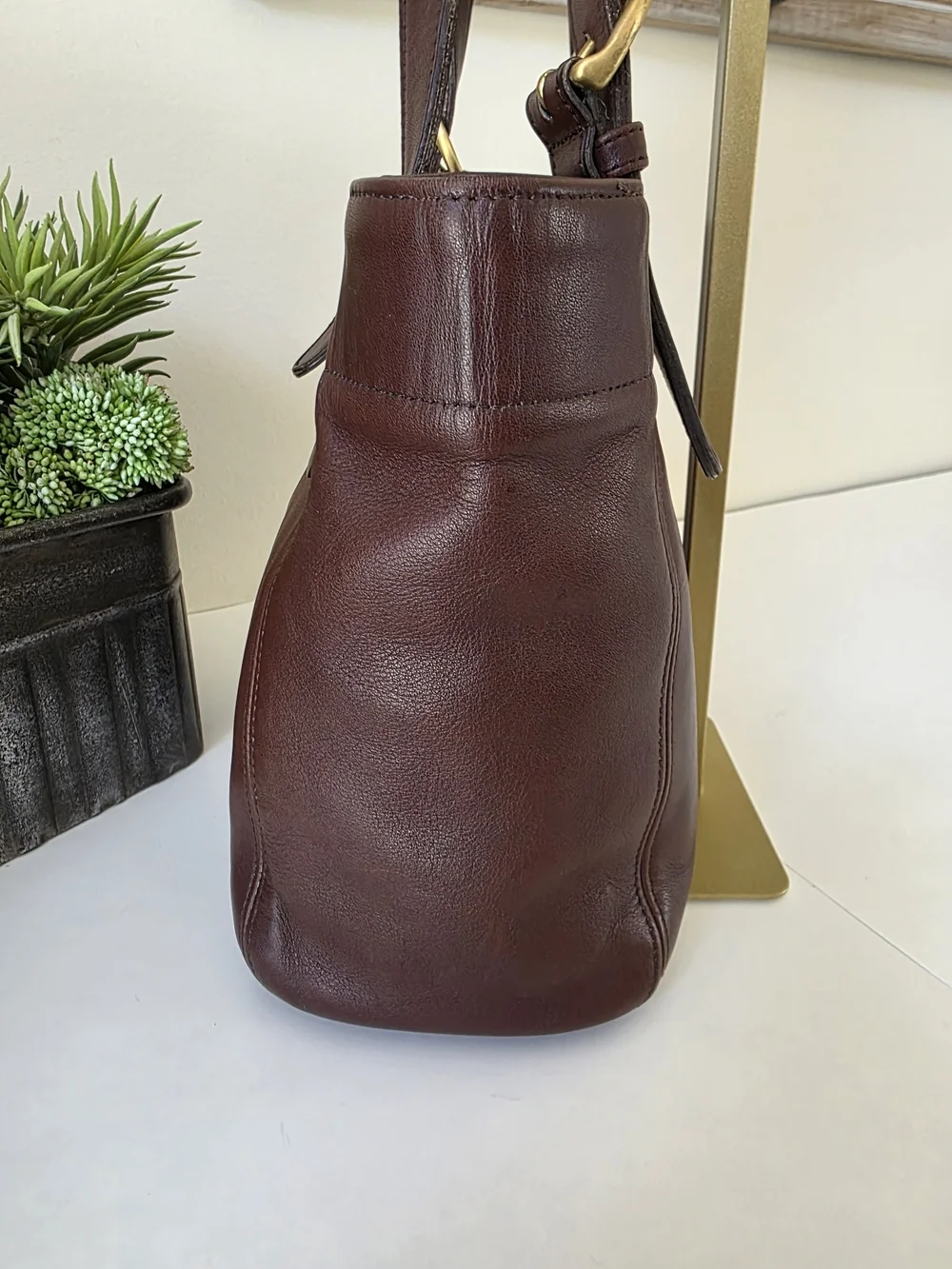 Vintage Coach Soho Buckle Bag Mahogany Glove Tanned Leather Bag